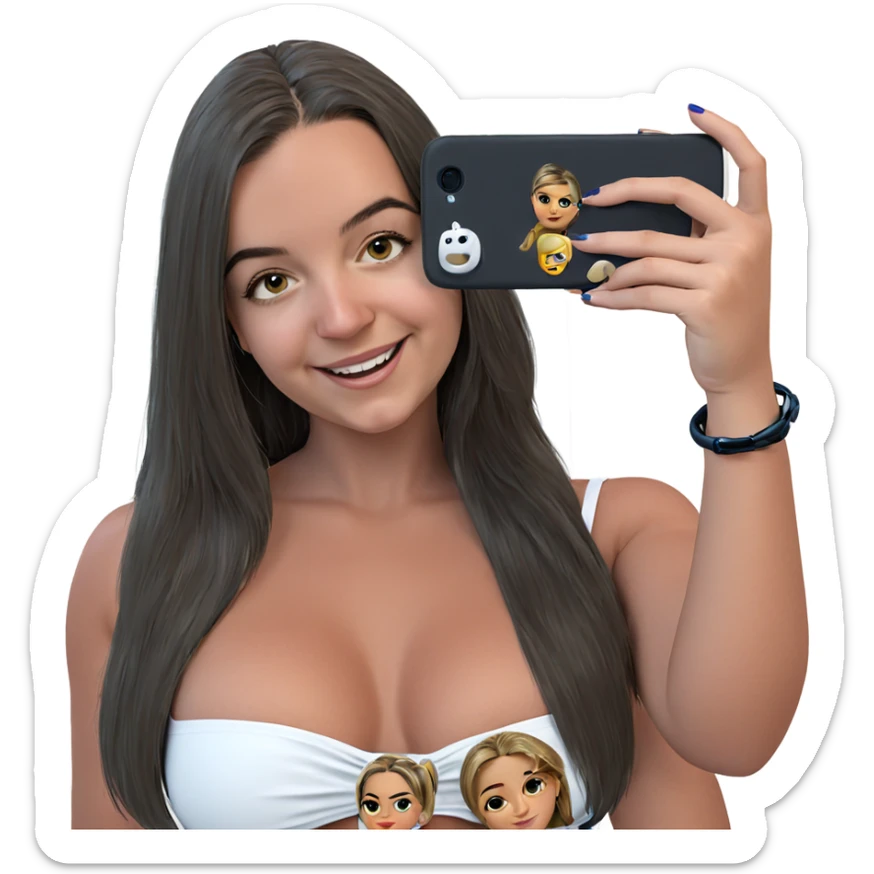 selfie in stylish swimsuit sticker