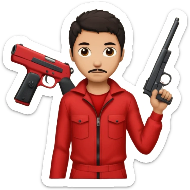 Tokyo in the la casa de papel TV show sticker