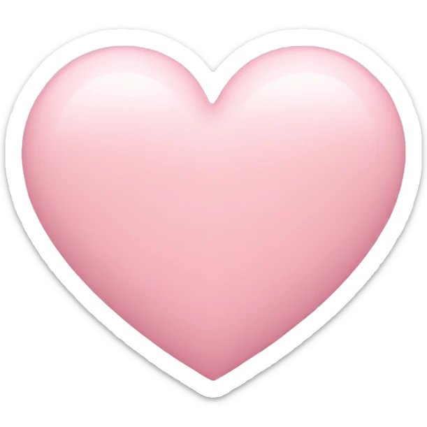 Pastel pink heart sticker