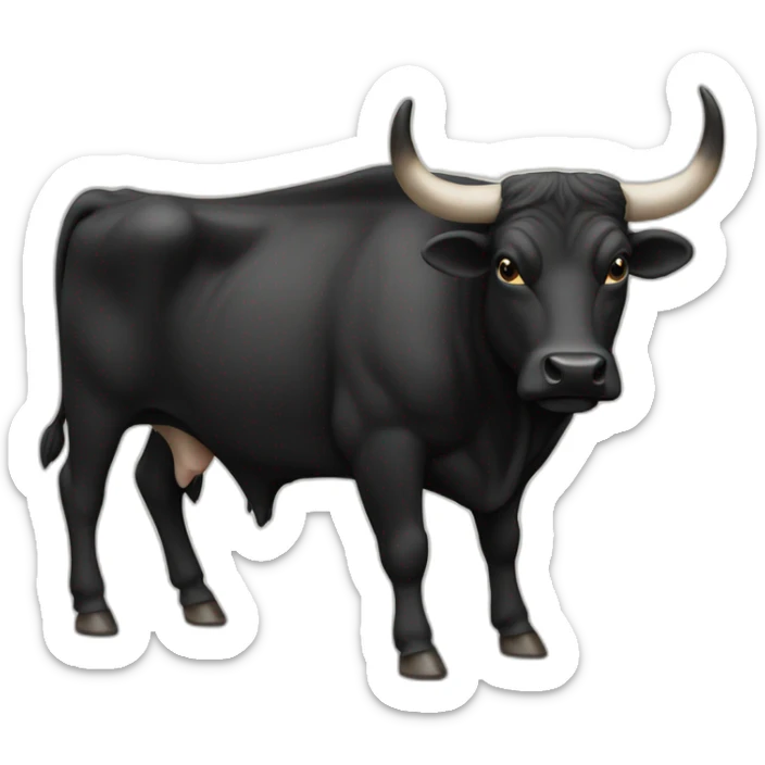Osborne Bull Emoji The famous black Osborne bull found on Spanish roads sticker