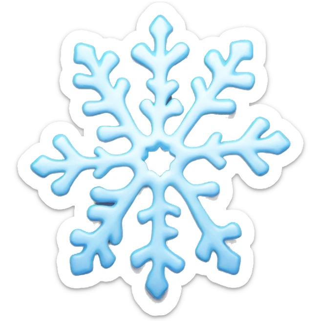 Melting snowflake sticker