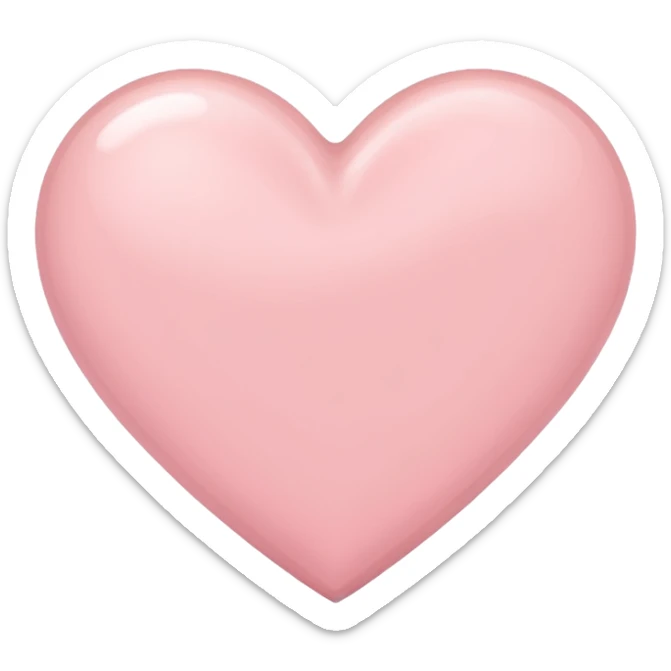 pale pink heart sticker