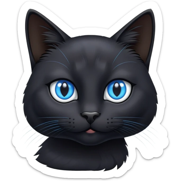 black Cats with blue eyes  sticker