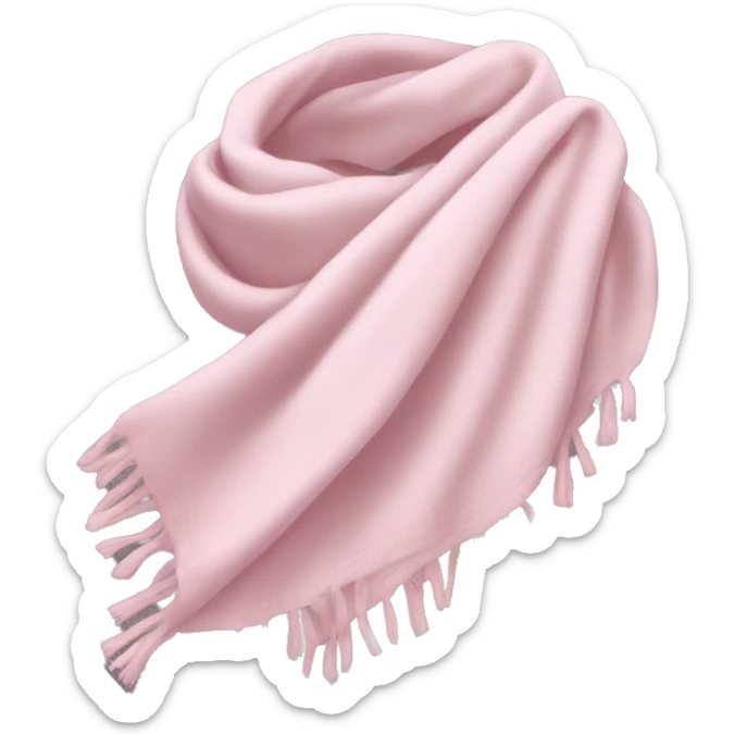 pale pink scarf sticker