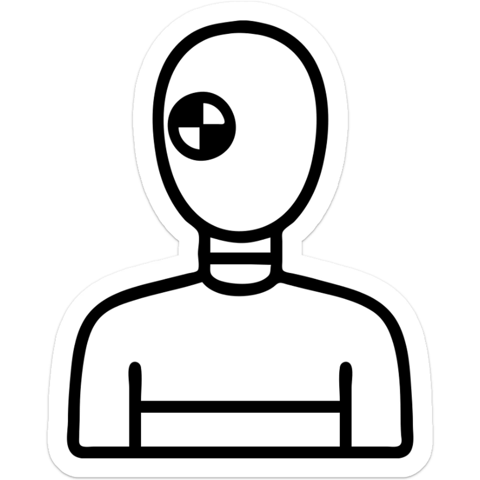 crash test dummy sticker