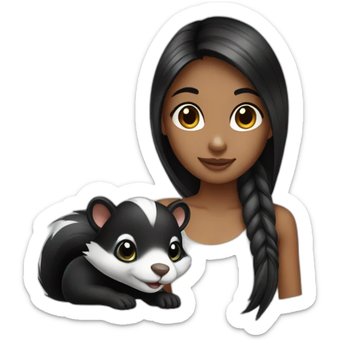Girl skunk sticker