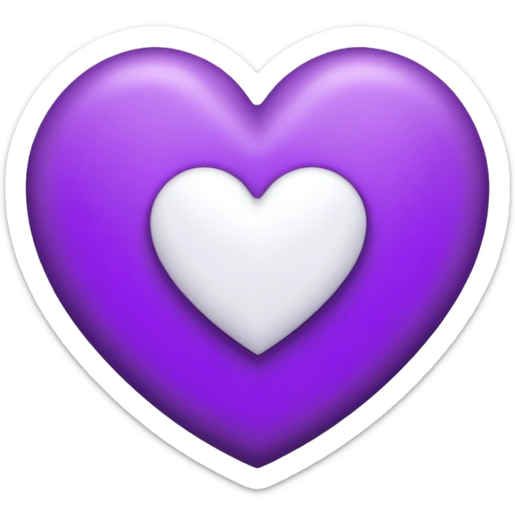 The white Letter “W” inside a Purple Heart sticker