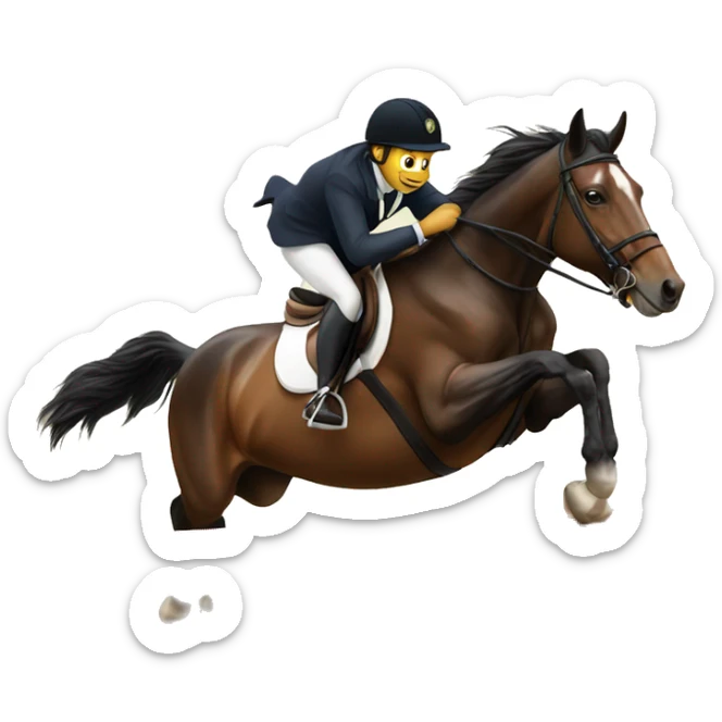 Horse jumping  sticker