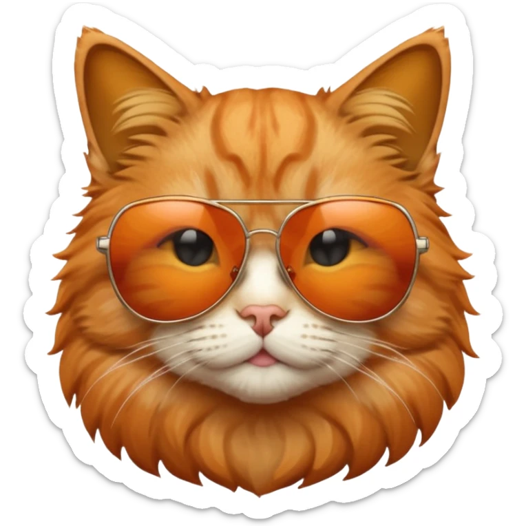 Cat with sunglasses sticker