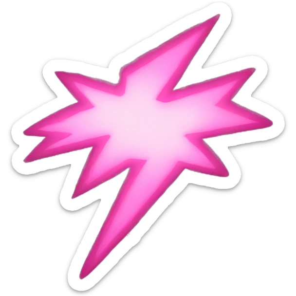 pink lightning sticker