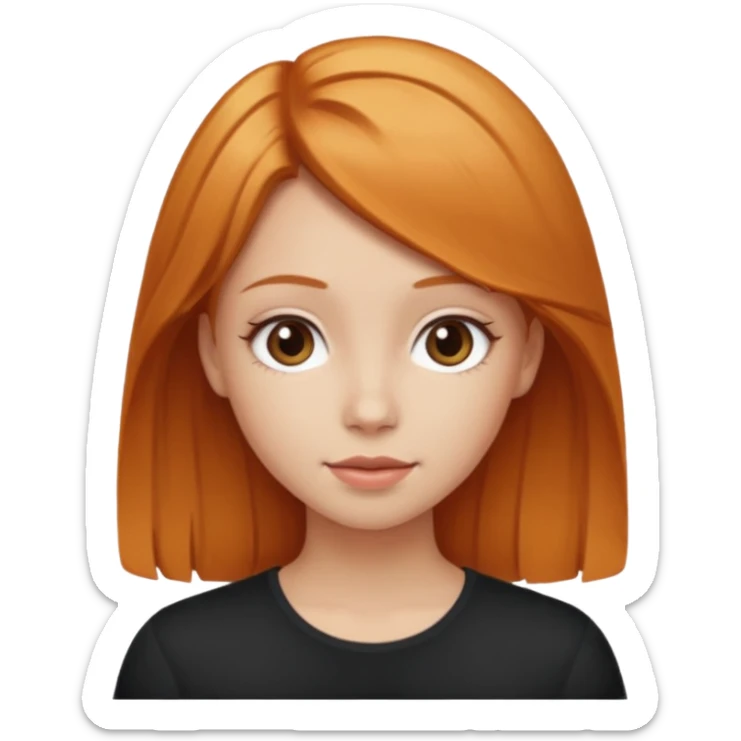 Make one girl with blonde hair and a second girl with ginger hair and one with brown hair  sticker