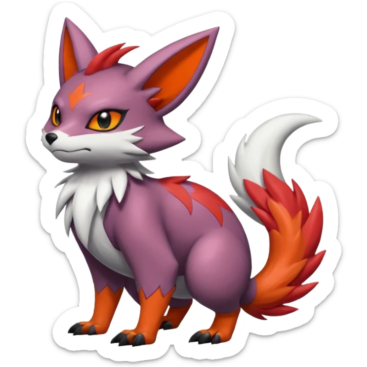 Noibat-Zangoose-Nargacuga-Litten-Torracat-fusion-Fakemon-Pokémon-creature  sticker