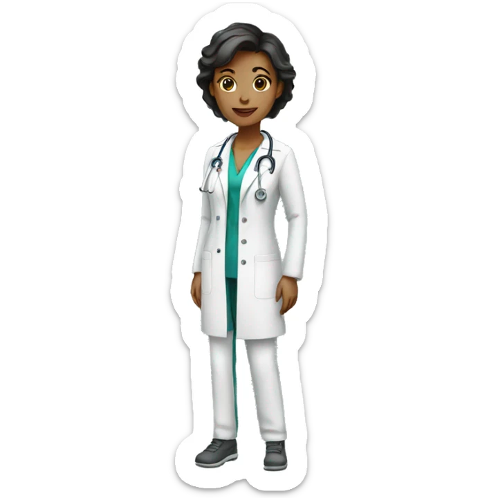Female doctor full body sticker