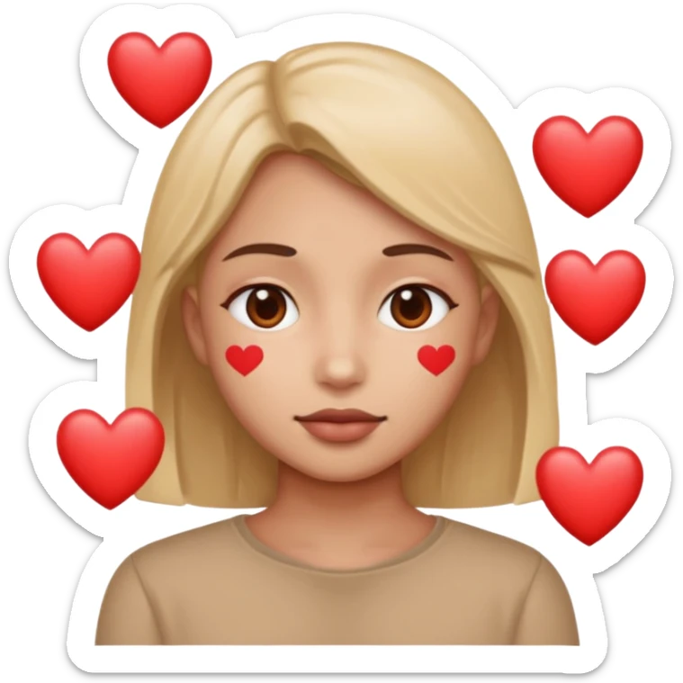 I just need these two emojis to be combined 🙄🥰. Like use this emoji: 🙄 but add the hearts surrounding it like this emoji: 🥰 sticker