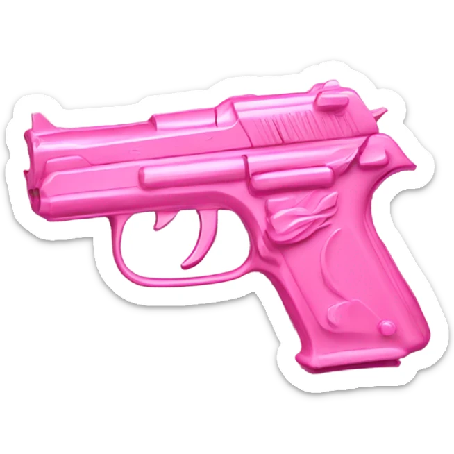 Pink gun sticker