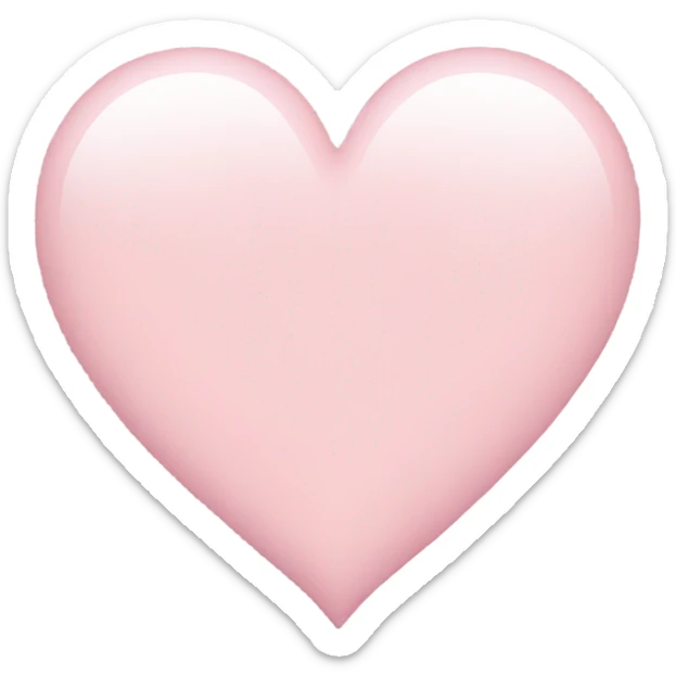 light pink heart sticker