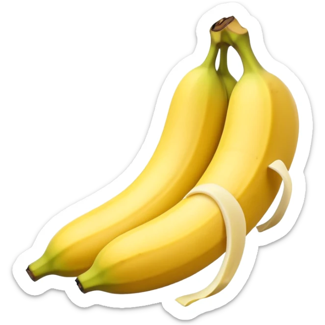 Design an emoji of a banana 🍌 slipping on its own peel, mid-air, shocked face. sticker