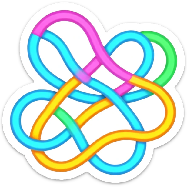 Neon Vibrant Pulsating Trail-glowing Chromatic Trico-Vernid-Fionbri-fusion-hybrid sticker