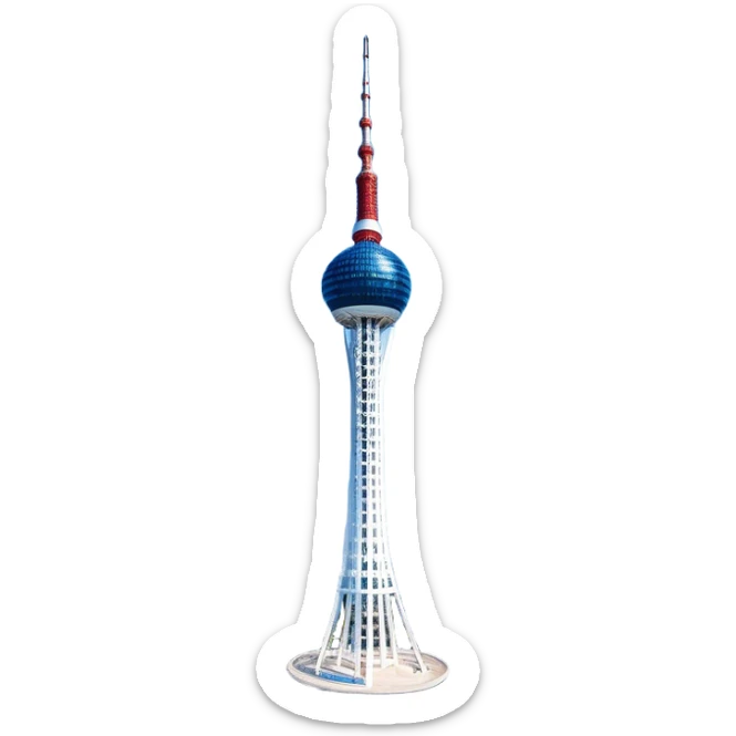 ​Cinematic Realistic N Seoul Tower, depicted in brilliant daylight as a slender, single-column tower rising from a modern cityscape, crowned by a sleek cylindrical observation deck offering panoramic views over Seoul, with crisp glass and steel surfaces reflecting clear blue skies and subtle architectural details that capture its futuristic elegance, sticker