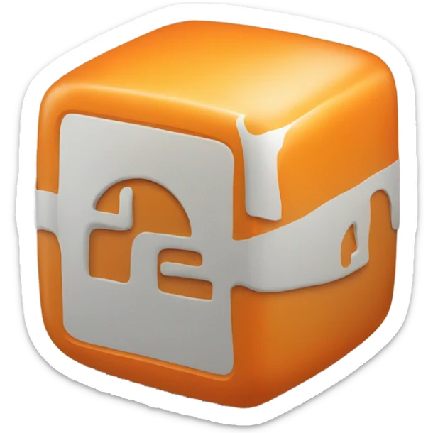 Orange box  sticker