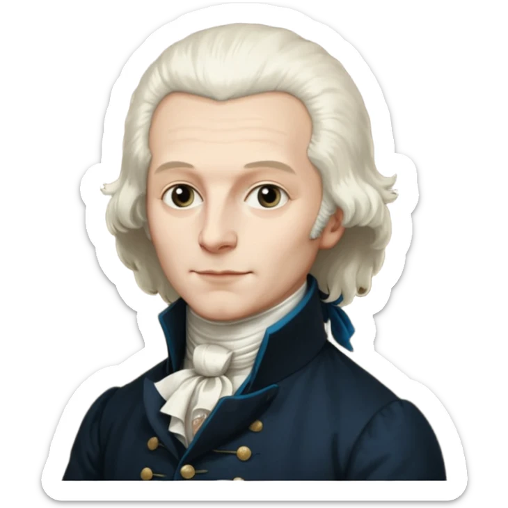 Maximilian Robespierre as depicted in the anonymous painting of the Musée Carnavalet sticker
