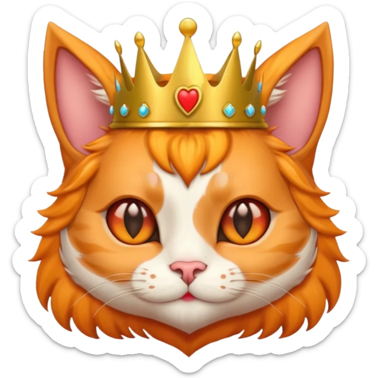 Give me a random emoji  to make the popular emoji cats   it has to have horns like the hearts have to be the ears, but give me a accessory ideas, give me some emoji accessory I dirt that could help sticker