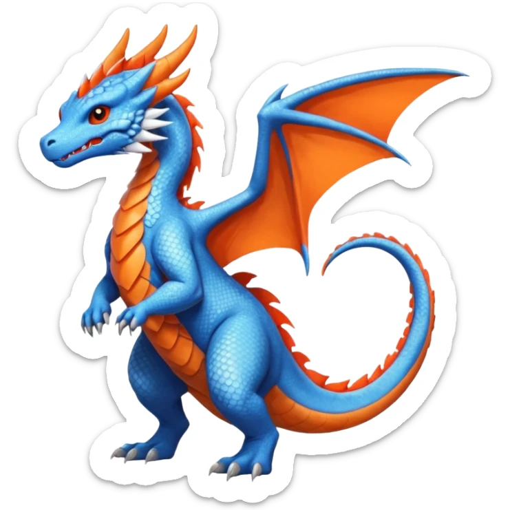 Dutch-Angel-Dragon-Salandit-Salamence-Drudigon-fusion-animal-creature, full body  sticker