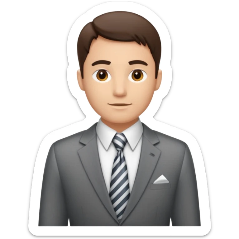 un recruteur à son bureau (l'image est tourné de 3/4) je veux une image qui soit de 3/4
 sticker