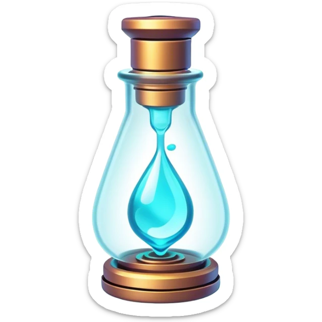 Clash of Clans aesthetic: Cinematic Playful Sci-fi Health injection Emoji, rendered in a 3D vector-style similar to standard emojis with minimal shading and bold, simplified shapes. A compact, futuristic vial with a glowing neon liquid and sleek contours, softly glowing with a healing cosmic charm. Simplified yet unmistakably iconic, highly detailed and consistent, glowing with a soft radiant glow and high shine. Stylized with a touch of futuristic alchemy and a soft glowing outline, capturing the essence of a vital energy elixir with a playful, interstellar spirit! sticker