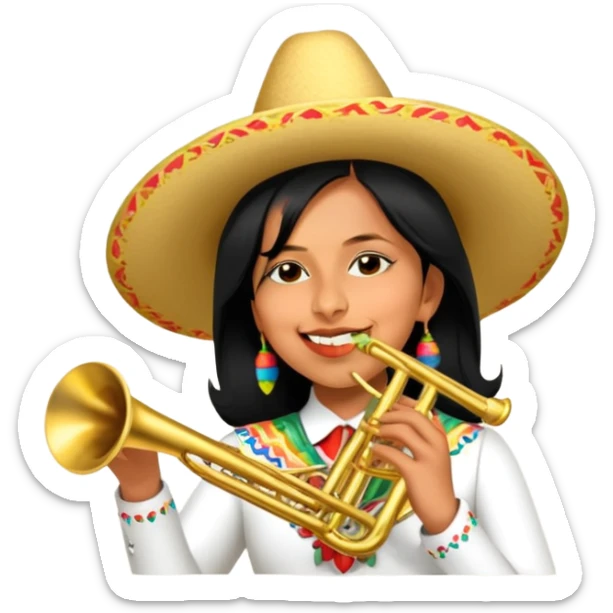 Mariachi Trumpet Player sticker