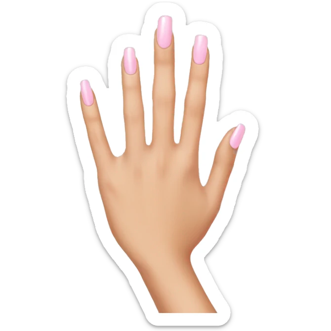 light pink nails sticker