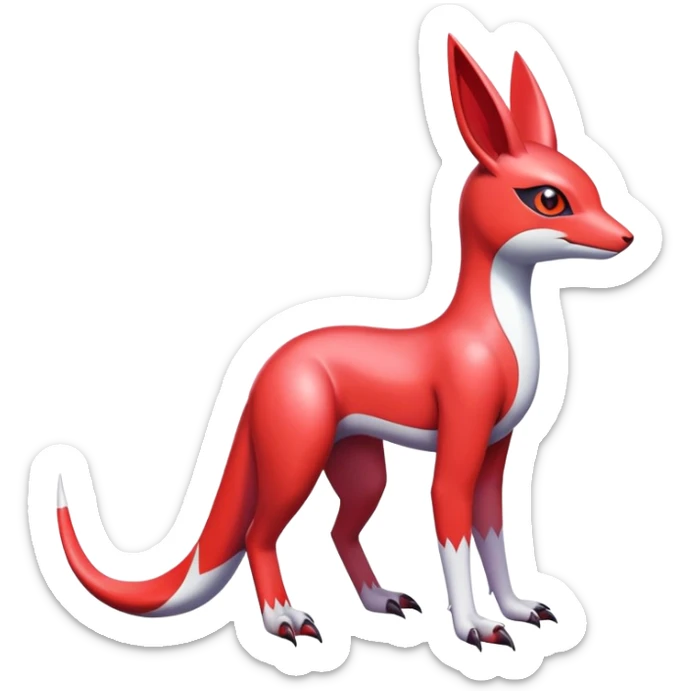  Cute Shiny Exotic Colorful Guilmon-Latias-Koraidon-Umbreon-Fakémon-hybrid-creature (full body)  sticker