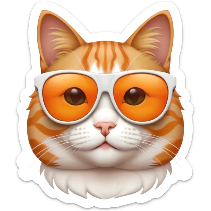 Cat with sunglasses sticker