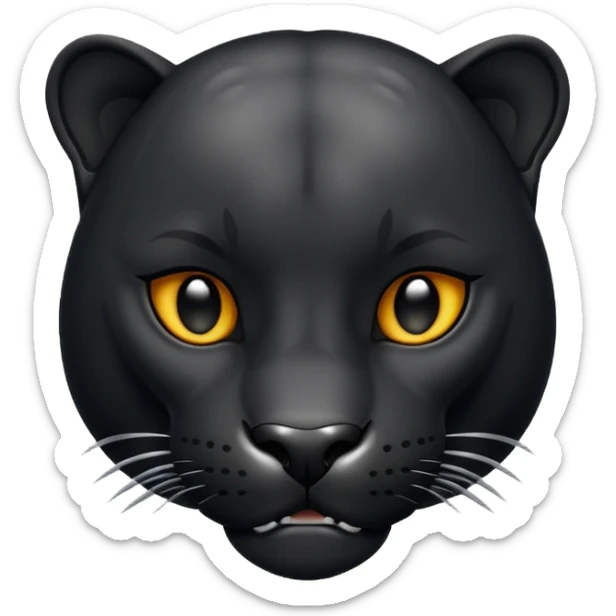 Black jaguar, similar to the traditional iPhone emoji. sticker
