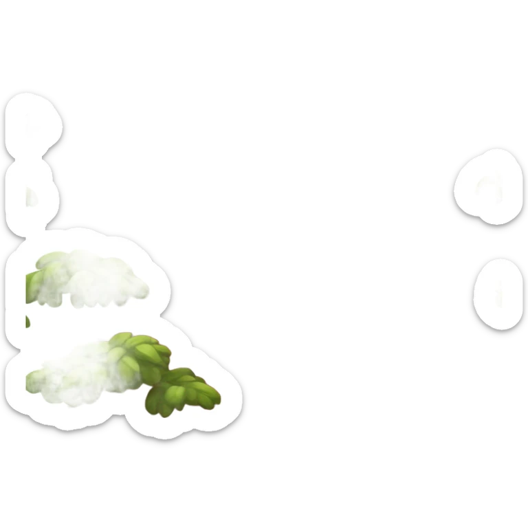 Create a tall, emoji-style redwood tree with a textured reddish-brown trunk and lush green foliage. sticker