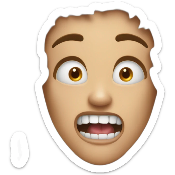 A woman acting like a monster with his hand and his face says grrr. His hands are visible !  sticker