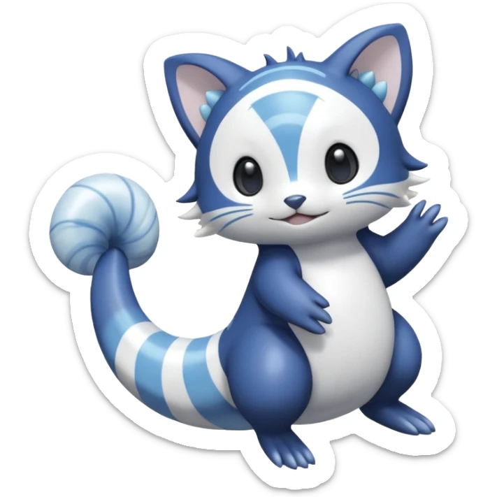 Oceanic Hydrothermal Hydroelectric Whirly Camerupt-Furret-Meowstic-Wailmer-fusion-hybrid (full body) sticker