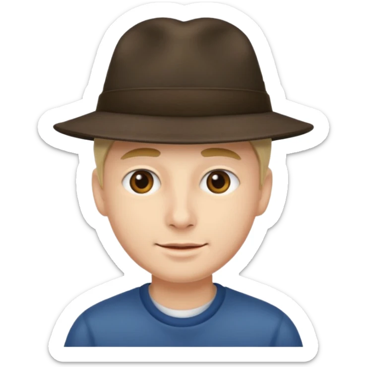 a man with hat  sticker