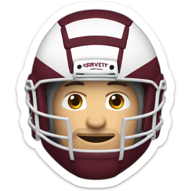 Rugbyman qui porte le logo du Servette rugby club  sticker