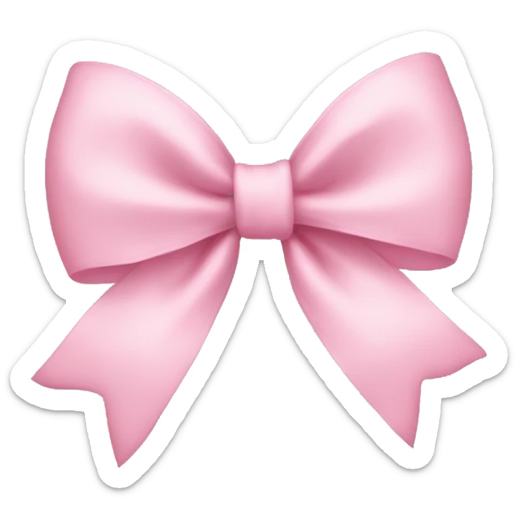 Soft pink bow  sticker