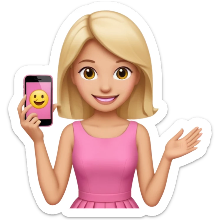 woman Social, diplomatic, stylish — the ultimate people-pleaser. in pink dress 
more dinamic emoji  sticker