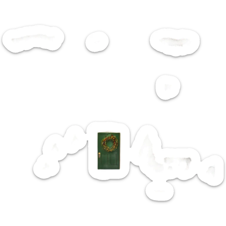 very large mansion decorated with lots of fancy Christmas lights and lots of Fancy christmas decorations sticker