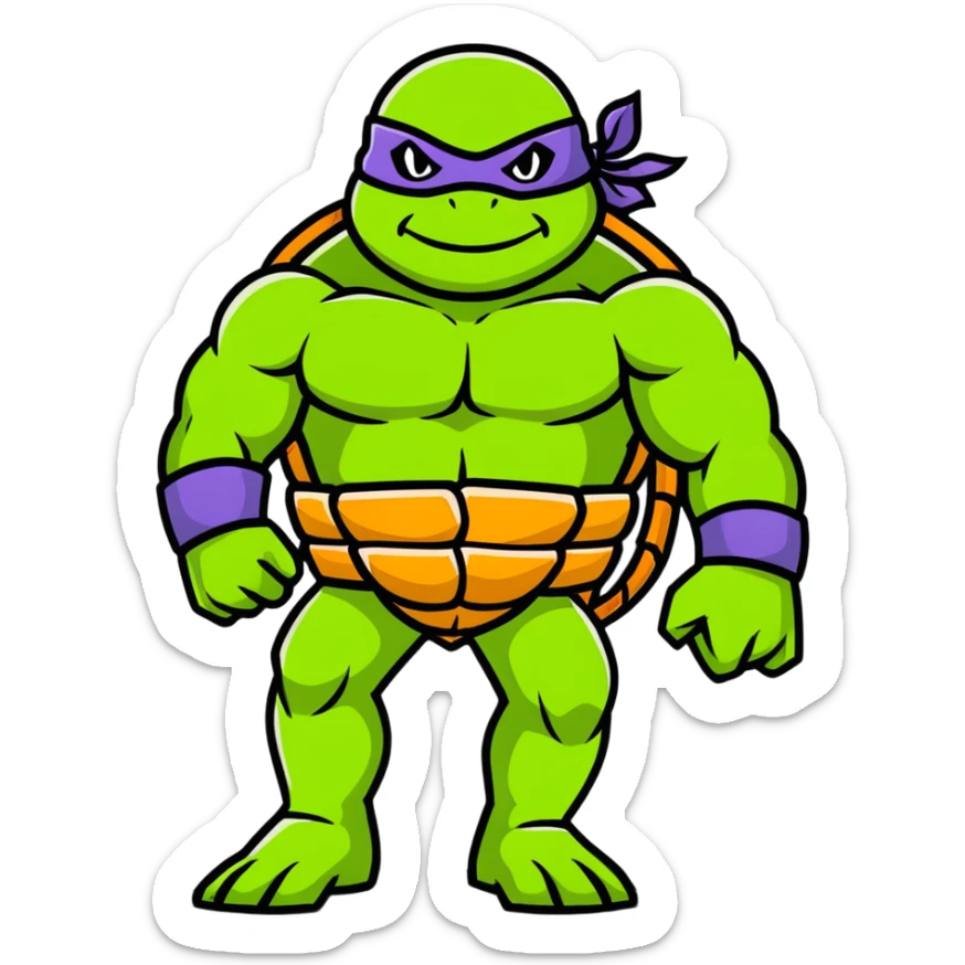 Hun from Teenage Mutant Ninja Turtles, muscular gang leader sticker
