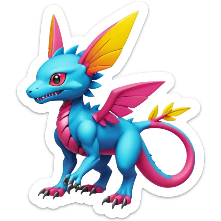 Fakémon-Pokémon-Spectrobes-Digimon-critter-fantasy-hybrid-creature  sticker