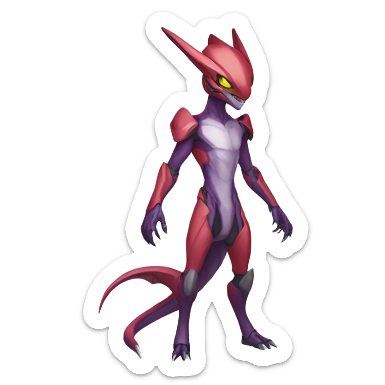 genji-genesect-raptor-dragonkin-scalie-sona-Fakémon-hybrid full body sticker