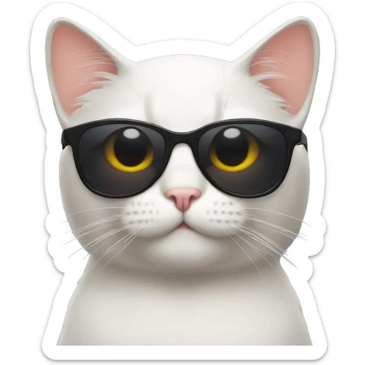 Cat with sunglasses sticker