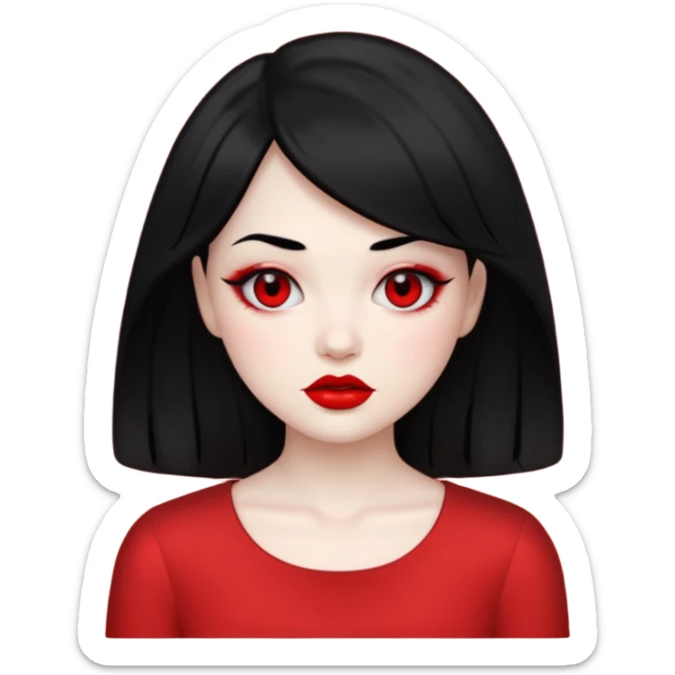 “Emoji girl, femme fatale, tomie vibes sticker