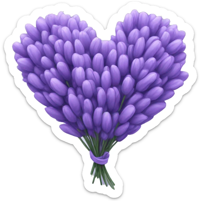 Lavender heart  sticker