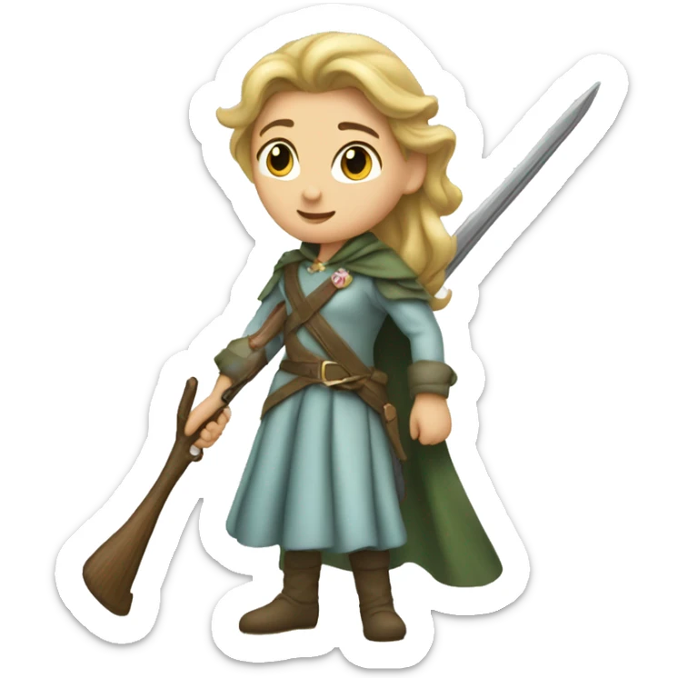 Princess hunting sticker