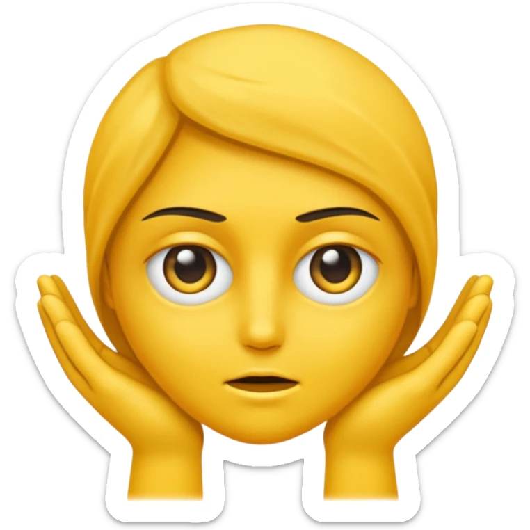 Visage jaune qui se frotte les mains avec un regard vicieux sticker